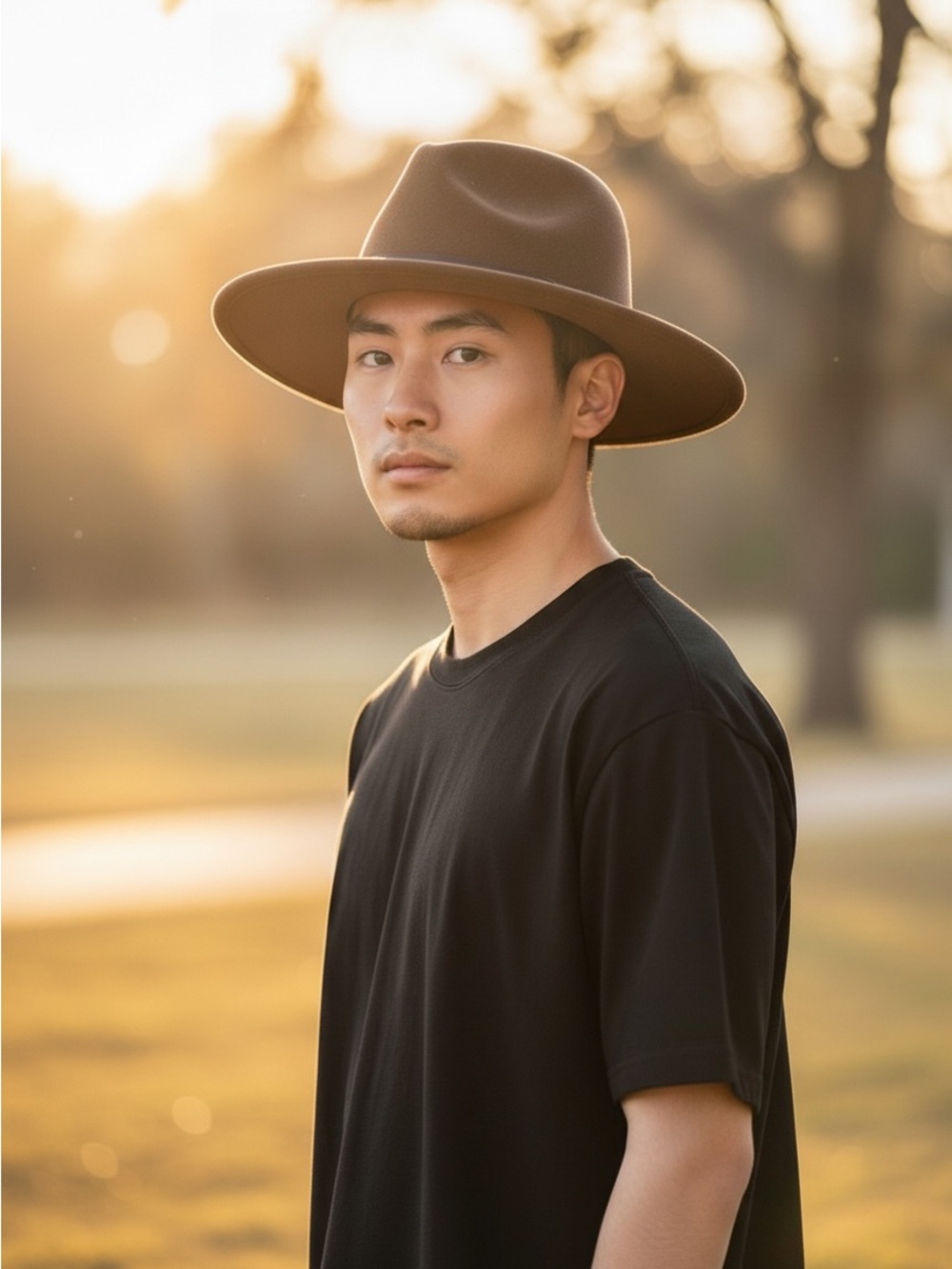 Men's Brown Wide-Brim Fedora Hat - Classic Outdoor Style by Country Gentleman